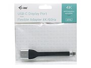 ITEC C31FLATDP60HZ i-tec USB-C Display Port Flat Video Adapter 60Hz 1x DP 4K Ultra HD TB3 compatibl