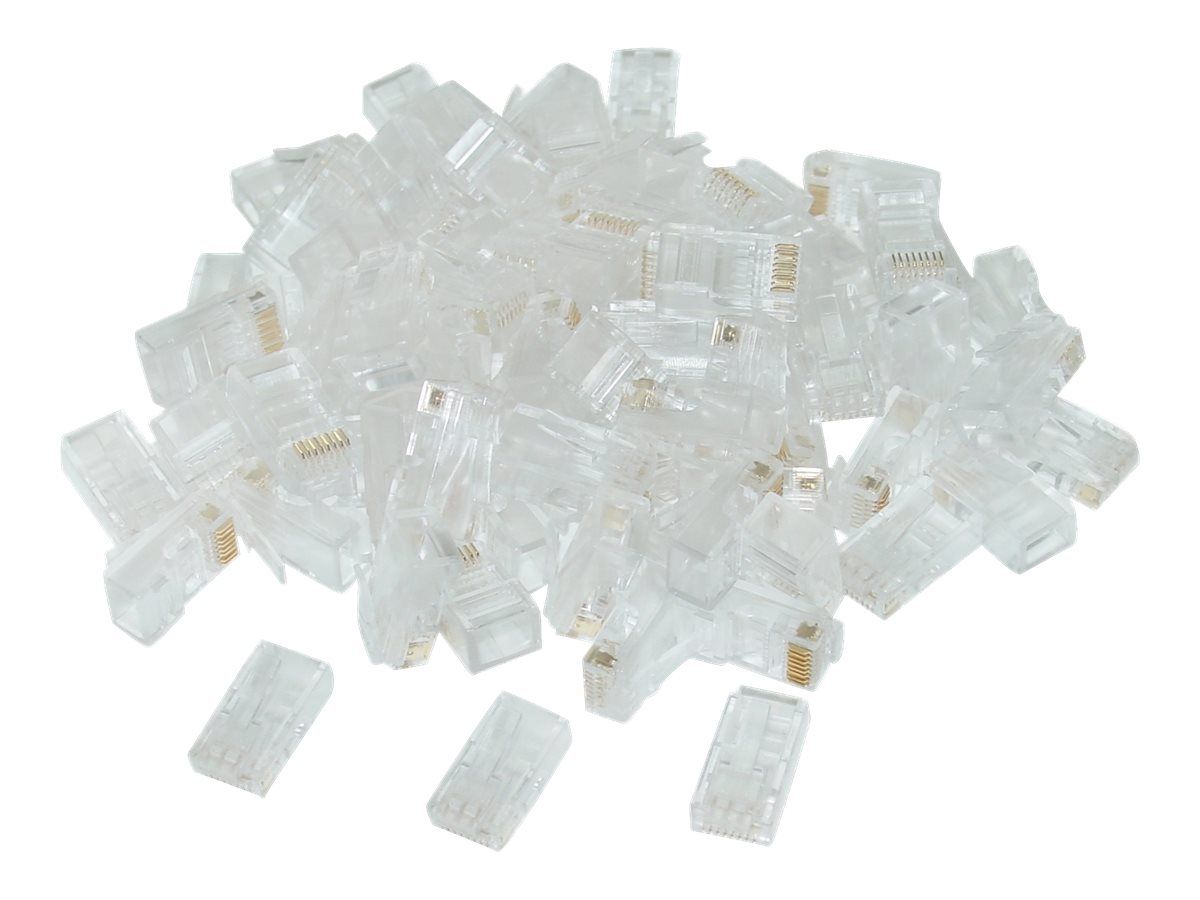 MUFA RJ-45 GEMBIRD pt. cablu UTP, Cat6, RJ-45 (T), plastic, 100 buc,  LC-8P8C-002/100
