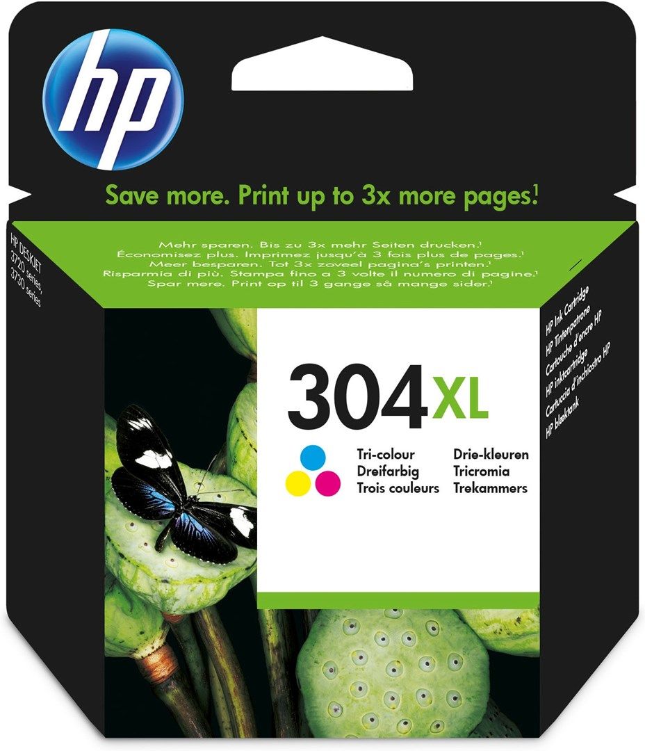 Cartus Cerneala Original HP Color, nr.304XL, pentru DeskJet 2620|2630|2632, , incl.TV 0.11 RON,  N9K07AE