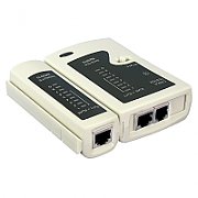 TESTER CABLU RETEA LOGILINK, pt. cablu UTP, FTP, USB, coaxial, conector RJ45, RJ11, BNC, USB, IEEE1394,  WZ0014