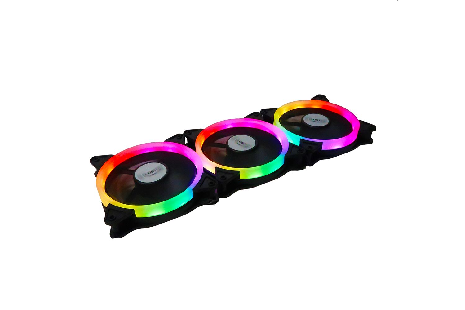 Ventilator Floston ,120 x 120 x 25 mm ,1200-1725 RPM ,Negru ,RGB