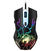 MOUSE Genius,  Scorpion Spear , gaming, cu fir, USB, optic, 1200 dpi, butoane/scroll 8/1, iluminare, butoane programabile, negru,  31040002400  (timbru verde 0.18 lei)