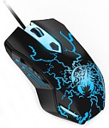 MOUSE Genius,  Scorpion Spear , gaming, cu fir, USB, optic, 1200 dpi, butoane/scroll 8/1, iluminare, butoane programabile, negru,  31040002400  (timbru verde 0.18 lei)