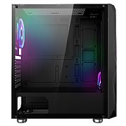 Carcasa nJoy CSMD-E000UFO-BL01B, Middle Tower, ATX, sursa Fara, Negru