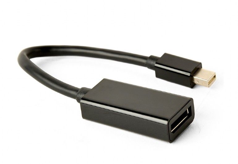 ADAPTOR video GEMBIRD, Mini-DisplayPort (T) la DisplayPort (M), rezolutie maxima 4K (3840 x 2160) la 30Hz, black,  A-mDPM-DPF4K-01  (include TV 0.06 lei)