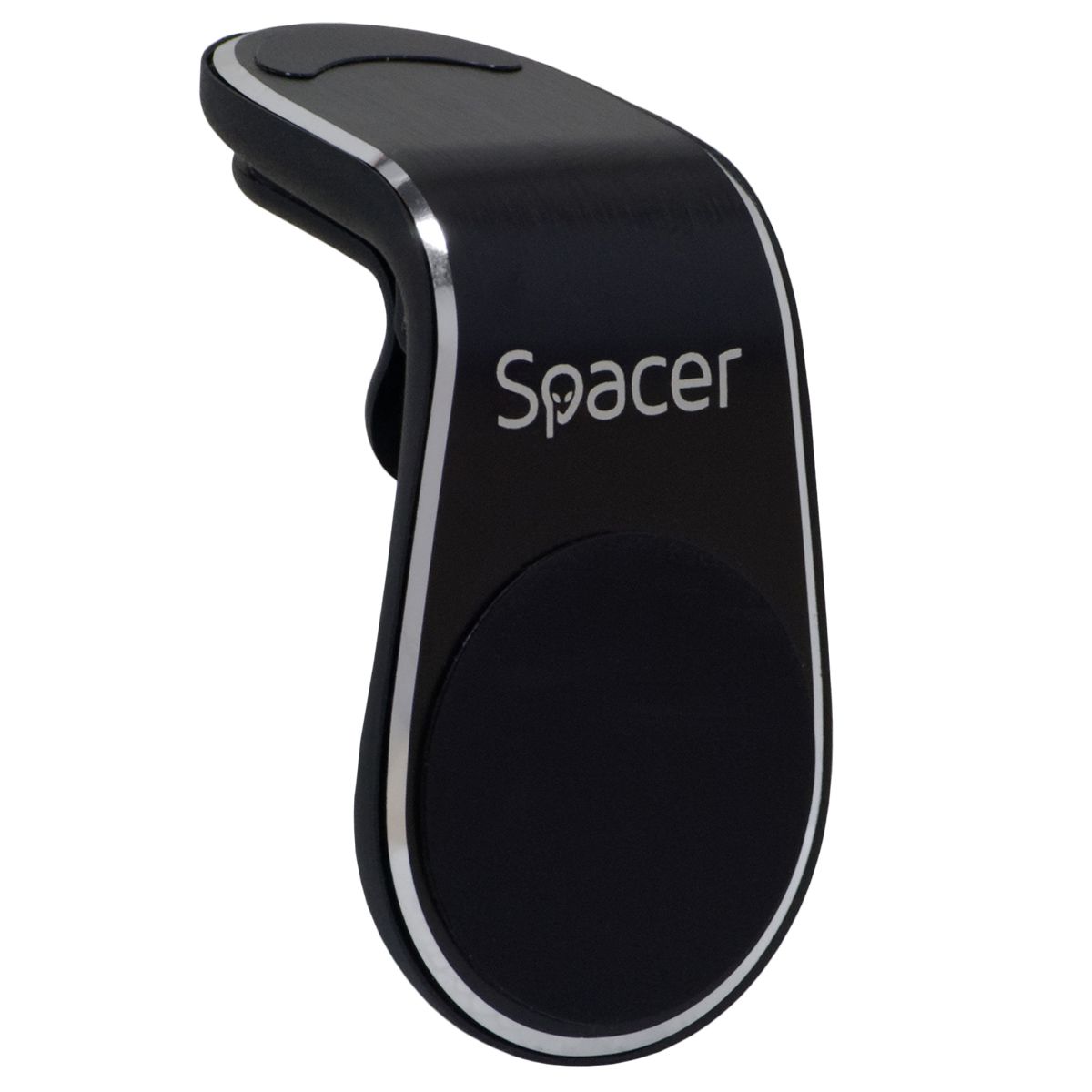 SUPORT auto SPACER pt. SmartPhone, fixare in ventilatie prin CLIPS, prindere laterala, rotire 360 grade, negru,  SPCH-GRV-CLIPS