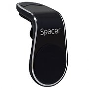 SUPORT auto SPACER pt. SmartPhone, fixare in ventilatie prin CLIPS, Prindere prin Arc, rotire 360 grade, negru,  SPCH-ARC-CLIPS