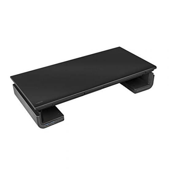 MASUTA TV LOGILINK, pt 1 TV/monitor plat, curbat, reglabila 420/470/520mm, 2xUSB3.0, 1xUSB-C, max 25 Kg, black,  BP0141