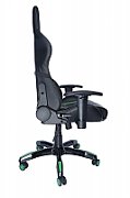 SCAUN GAMING SPACER imitatie piele, black &amp green, brate ajustabile, greutate max. 120kg, dimensiuni 69.5*77.5*126~132cm  SPCH-TRINITY-GRN /45505852