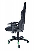 SCAUN GAMING SPACER imitatie piele, black &amp green, brate ajustabile, greutate max. 120kg, dimensiuni 69.5*77.5*126~132cm  SPCH-TRINITY-GRN /45505852