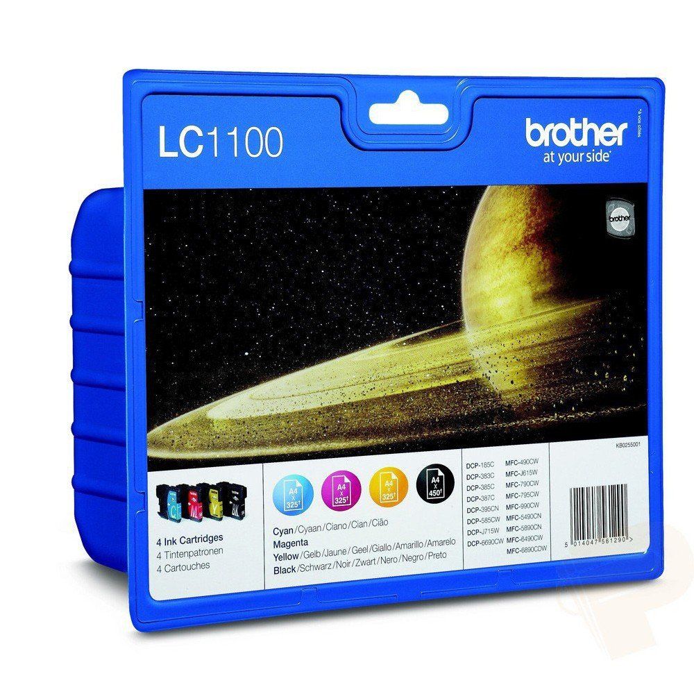 Cartus cerneala Brother LC1100VALBP ,Black/tri-color ,1 x 450 pagini/3 x 325 pagini ,Original (LC1100VALBP)
