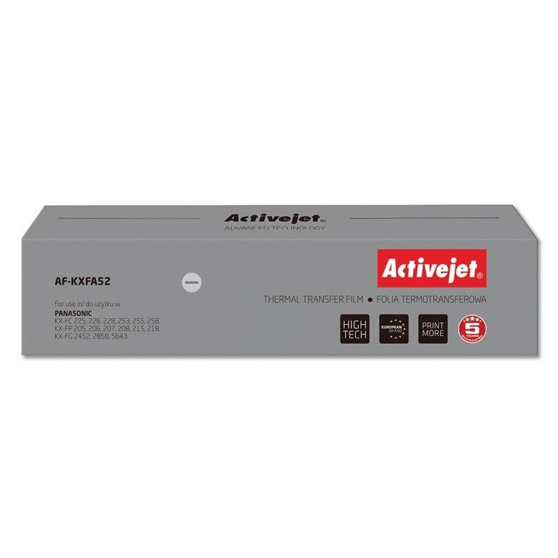 Activejet AF-KXFA52 thermal transfer film for Panasonic fax Panasonic KX-FA52 replacement Supreme black