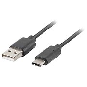 Lanberg CA-USBA-20CU-0010-BK USB cable 1m 2.0 USB A Black