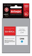 Cartus cerneala Activejet ACC-551CN ,Albastru ,15 ml (compatibil cu Canon ACC-551CN)