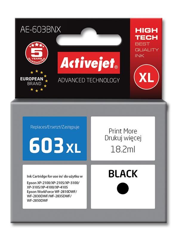 Cartus cerneala Activejet AE-603BNX ,Negru ,18.2 ml (compatibil cu Epson AE-603BNX)