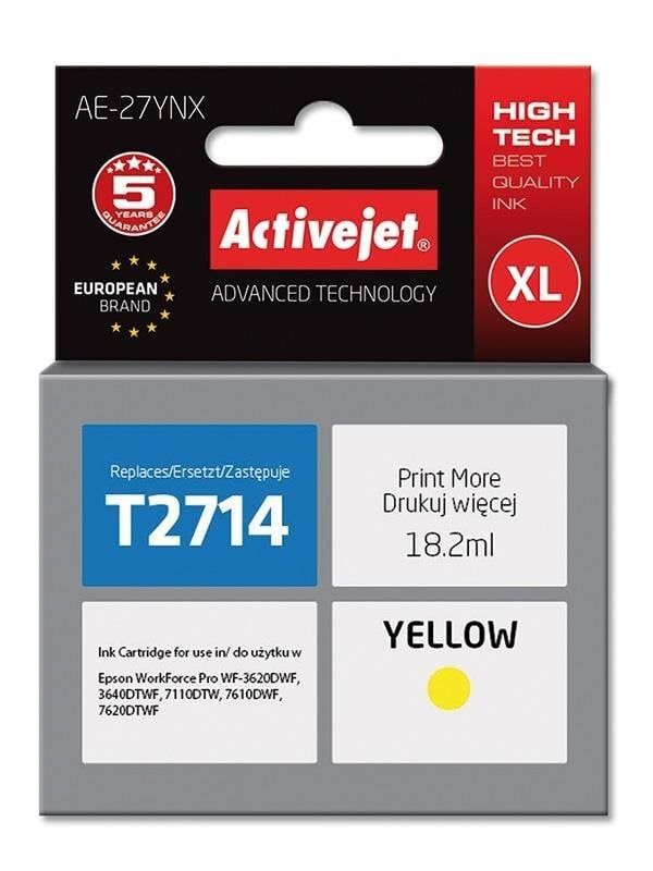 Cartus cerneala Activejet AE-27YNX ,Galben ,18 ml (compatibil cu Epson AE-27YNX)