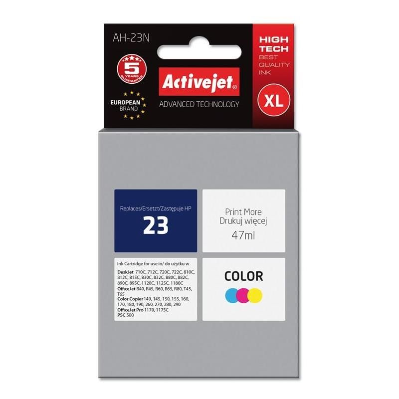 Cartus cerneala Activejet AH-23N ,Color ,47 ml (compatibil cu HP AH-23N)