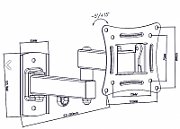 Blow wall mount 13-27'' Black
