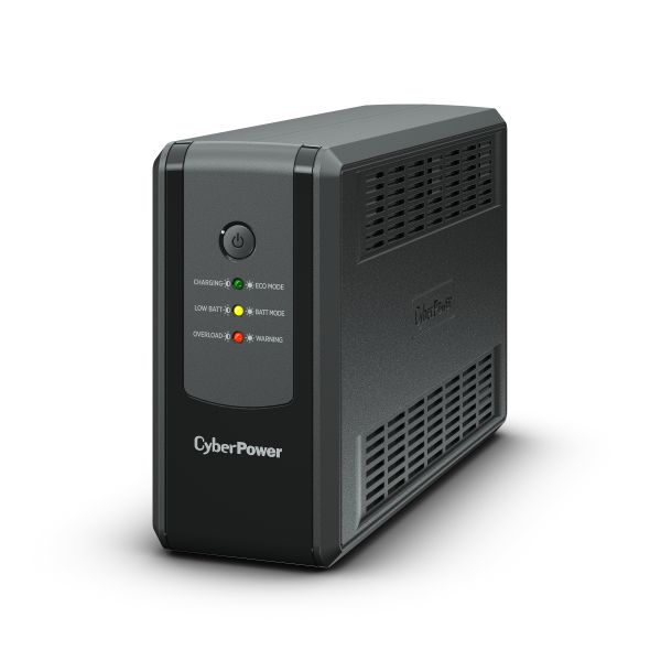 UPS Cyber Power UT650EG-FR, 650 VA, 360 W, line-interactive, 1x RJ45, Sealed Lead-acid, LED, Tower, Negru