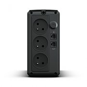 UPS Cyber Power UT650EG-FR, 650 VA, 360 W, line-interactive, 1x RJ45, Sealed Lead-acid, LED, Tower, Negru
