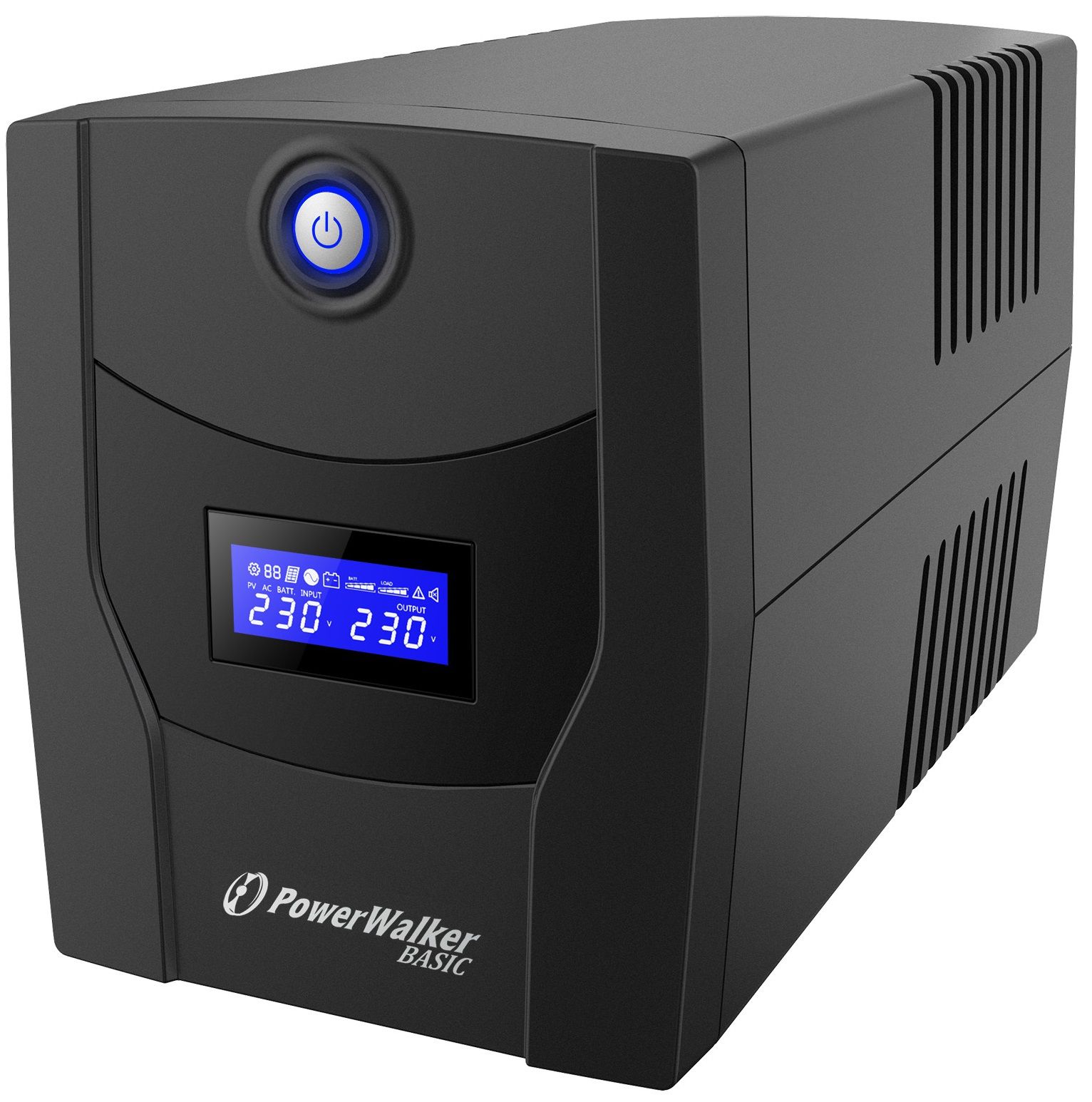 UPS PowerWalker VI 2200 STL FR, 2200 VA, 1320 W, cu management, line-interactive, 4x Schuko, 1x RJ45, 12.0V/9.0Ah Tower, Negru