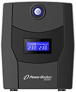 UPS PowerWalker VI 2200 STL FR, 2200 VA, 1320 W, cu management, line-interactive, 4x Schuko, 1x RJ45, 12.0V/9.0Ah Tower, Negru
