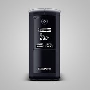 UPS Cyber Power VP700ELCD-FR, 700 VA, 390 W, cu management, line-interactive, 1x RJ45, 1x USB, Sealed Lead-acid, 10 minute (50% sarcina), LCD, Tower, Negru