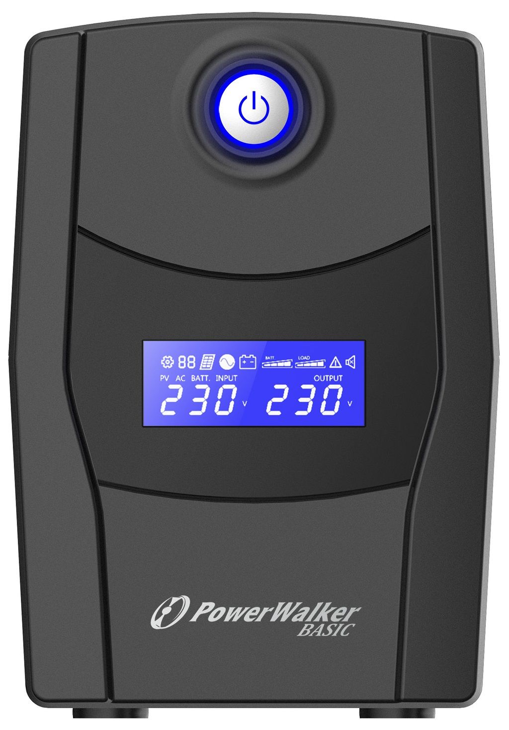 UPS PowerWalker VI 600 STL FR, 600 VA, 360 W, cu management, line-interactive, 2x Schuko, 1x RJ45, 12V 7Ah Tower, Negru