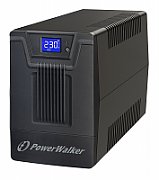 UPS PowerWalker VI 2000 SCL, 2 kVA, 1200 W, line-interactive, 4x Schuko, 1x RJ45, 1x USB, 12V 9Ah LCD, Tower, Negru