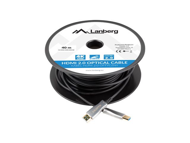 Cablu HDMI 50m prin fibra optica, 4K, CA-HDMI-20FB-0500-BK
