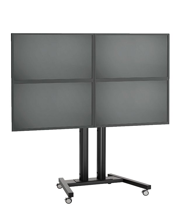 Stand VideoWALL Vogel's cu baza mobila 2x2