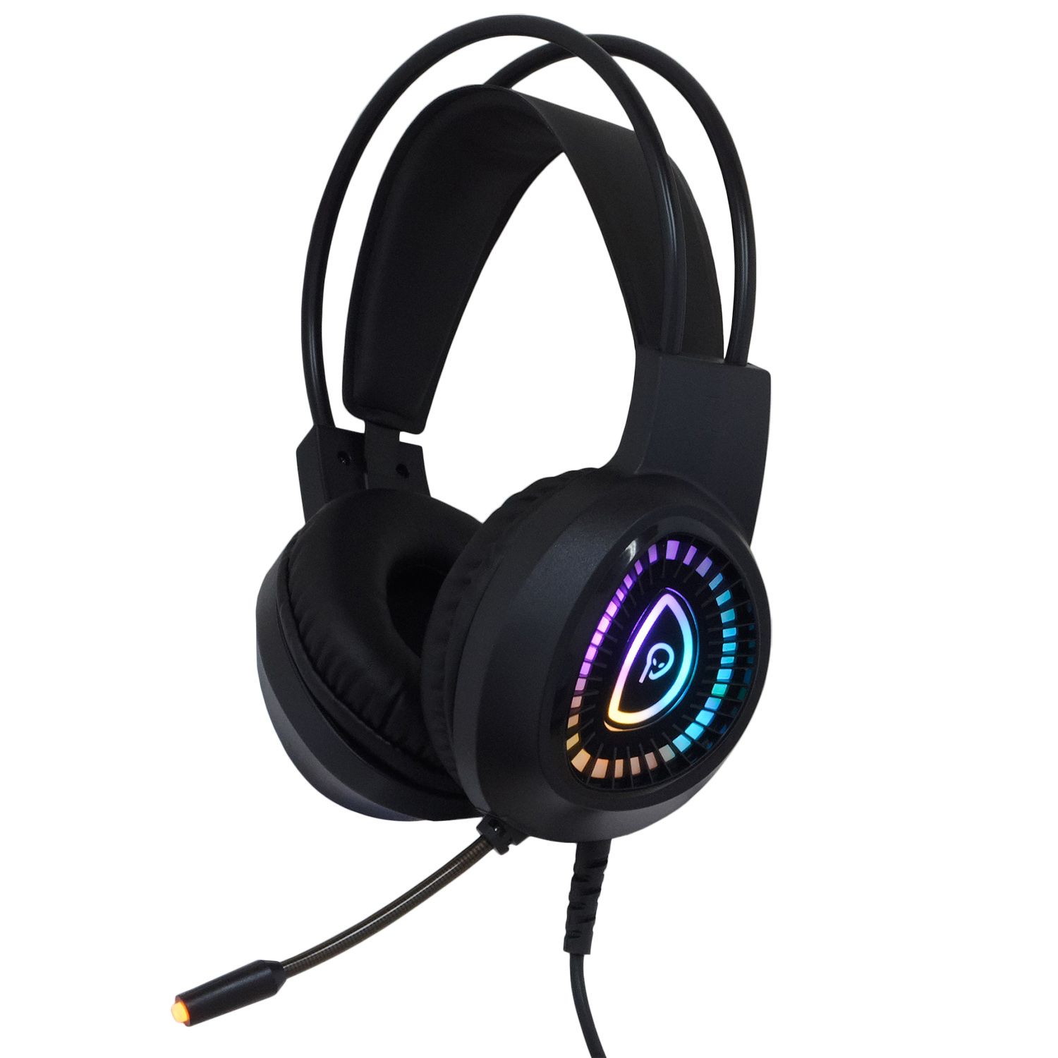 CASTI gaming Spacer RGB, cu fir, standard, utilizare gaming, microfon pe brat, conectare prin USB &ampamp Jack 3.5 mm x 2, iluminare RGB, negru,  SPGH-PHANTOM , (include TV 0.75 lei)