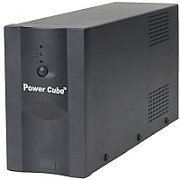 UPS Gembird UPS-PC-850AP, 850 VA, 520 W, cu management, line-interactive, 2x C13, 1x C14, 1x USB, 12V 7Ah Sealed Lead-acid, LED, Tower, Negru