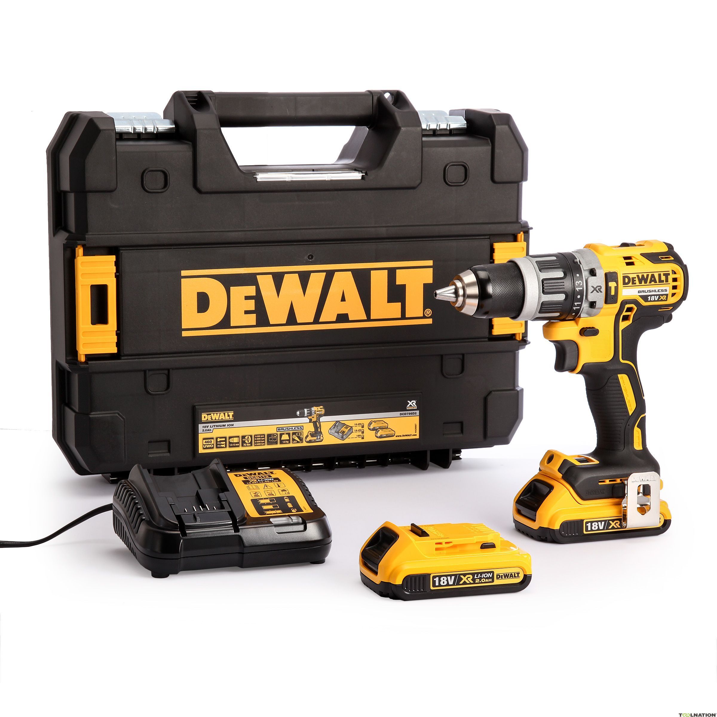 DeWALT DCD796D2-QW drill Keyless Black,Yellow 1.6 kg