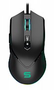 Mouse gaming Serioux Tobis, Senzor Sunplus 192, 1000-6400 DPI, switch HUANO, pana la 20 milioane de click-uri, 8 Butoane, 3 moduri de iluminare RGB, cablu USB 1.5M, plug and play, compatibil cu Windows 2000/XP/9X/VISTA/7/8/10