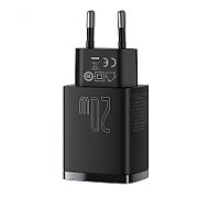 INCARCATOR retea Baseus Compact, Quick Charge 20W, 1 x USB Type-C 5V/3A max, 1 x USB 5V/3A, negru  CCXJ-B01  (include timbru verde 0.15 lei)