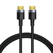 CABLU video Baseus Cafule, HDMI (T) la HDMI (T), rezolutie maxima 4K UHD (3840 x 2160) la 60 Hz, conectori auriti, 2m, negru  CADKLF-F01  (include TV 0.15 lei)