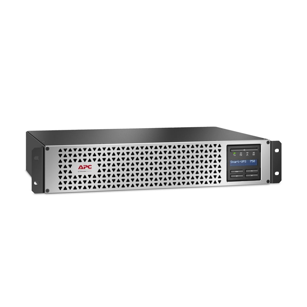 UPS APC SMTL750RMI2UC, 750 VA, 600 W, cu management, line-interactive, 6x C13, 1x C14, 1x USB, Lithium-ion, LCD, Rack 2U, Negru/alb