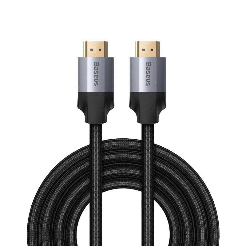CABLU video Baseus HD Series, HDMI (T) la HDMI (T), rezolutie maxima 4K UHD (3840 x 2160) la 30 Hz, conectori auriti, 5m, negru  CAKGQ-D01  (include TV 0.8lei)