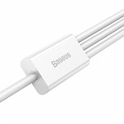 CABLU alimentare si date Baseus Superior Series, pt. smartphone, USB la Micro-USB + Lightning Iphone + USB Type-C 3.5A, 1.5m, alb  CAMLTYS-02  (include timbru verde 0.25 lei)