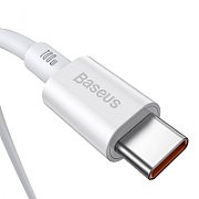 CABLU alimentare si date Baseus Superior, Fast Charging Data Cable pt. smartphone, USB Type-C la USB Type-C 100W, 1m, alb  CATYS-B02  (include timbru verde 0.25 lei)