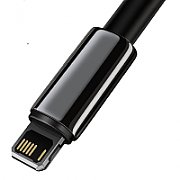 CABLU alimentare si date Baseus Tungsten Gold, Fast Charging Data Cable pt. smartphone, USB la Lightning Iphone 2.4A, brodat, 2m, rezistent zgarieturi, negru  CALWJ-A01  (include timbru verde 0.25 lei)