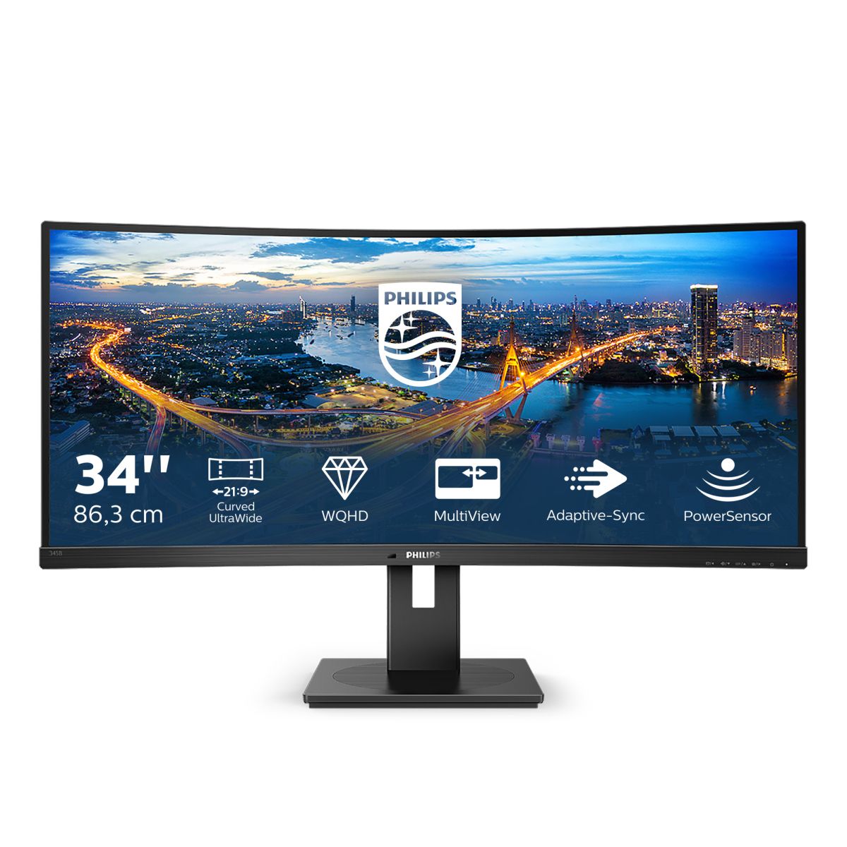 Monitor 34 inch Philips 345B1C/00 3440 x 1440, 100 Hz