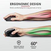 Mouse Trust Verro Ergonomic, Wireless, negru