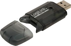 CARD READER extern LOGILINK, interfata USB Type C, citeste/scrie: micro SD plastic, negru,  CR0039  (include TV 0.18lei)