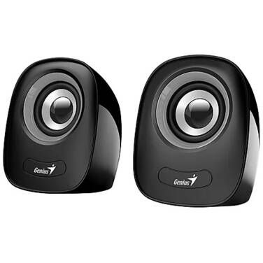 Boxe Genius SP-Q160 2.0, RMS 6W, gri  Recomandate pentru PC  Tehnologie cu fir  Tip sistem 2.O  Putere RMS (W) 1 – 10  Putere Subwoofer/ Unitate Centrala RMS (W) fara subwoofer  Putere satelit RMS (W) 1 – 10  Telecomanda nu  Conectori Jack 3.5mm USB  Culoare gri  Putere sateliti 2 x 3 W