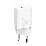 INCARCATOR retea Baseus Super Si, Quick Charge 25W, 1 x USB Type-C 5V/3A, alb  CCSP020102  (include timbru verde 0.75 lei)