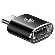 ADAPTOR Baseus Mini, USB 3.0(T) to USB Type-C(M), negru  CAAOTG-01  (include timbru verde 0.25 lei)