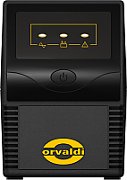 UPS Orvaldi ID600, 600 VA, 360 W, line-interactive, 2x Schuko, 1x RJ45, 12V 9Ah Tower, Negru