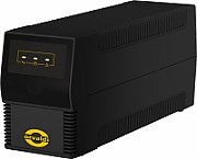 UPS Orvaldi ID600, 600 VA, 360 W, line-interactive, 2x Schuko, 1x RJ45, 12V 9Ah Tower, Negru